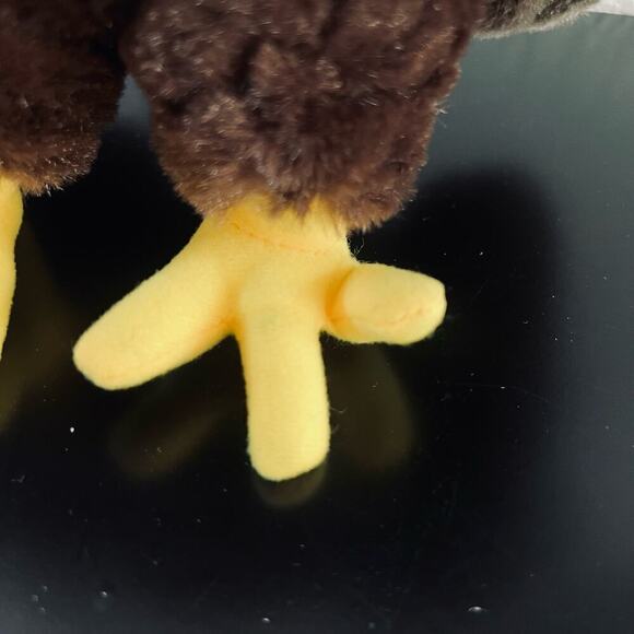 Wild Republic Bald Eagle Soft Plush Toy 9” Tall in White Brown Yellow - Picture 8 of 9